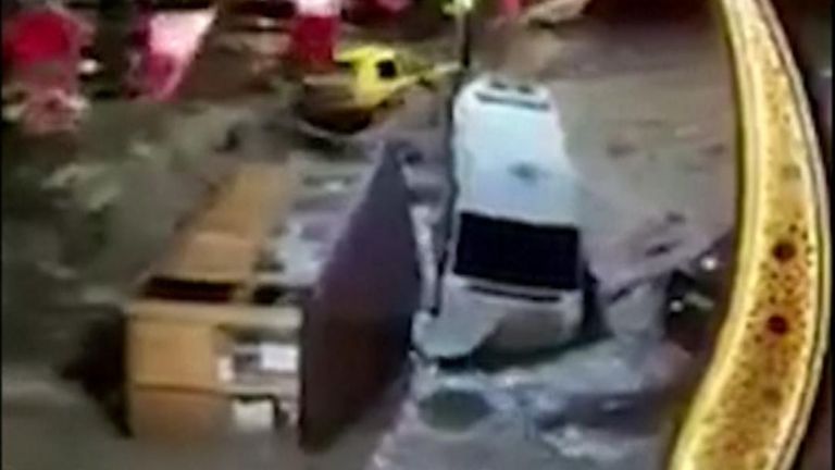 Footage from the northern province of Giresun showed floods destroying homes, shops, vehicles and blocking several roads.