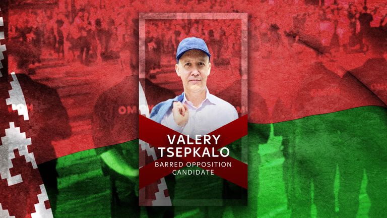 Valery Tsepkalo, an opposition candidate barred from the presidential election in Belarus