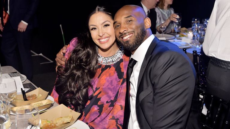Vanessa and Kobe Bryant at an awards dinner last year