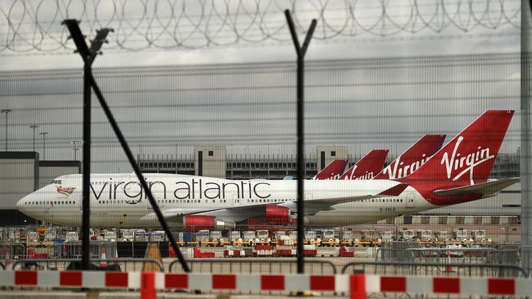 Virgin Atlantic Airline planes