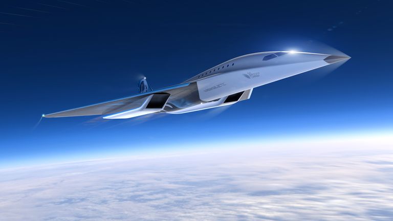 The jet could take passengers to the other side of the world in the space of one morning. Pic: Virgin Galactic