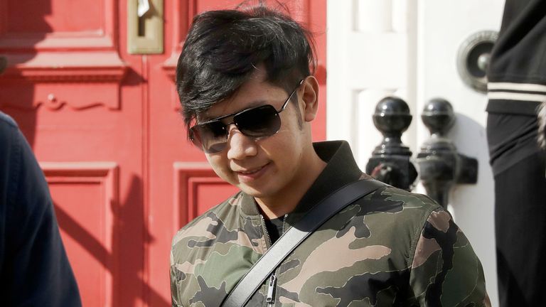 Police traced oil streaks from the scene back to Yoovidhya's family home