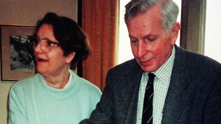 A police-issued photograph of Donald Leslie Ward and his wife Auriel, who were found murdered at their home in Lacey Grove, Wilmslow, Cheshire1/99 evening.