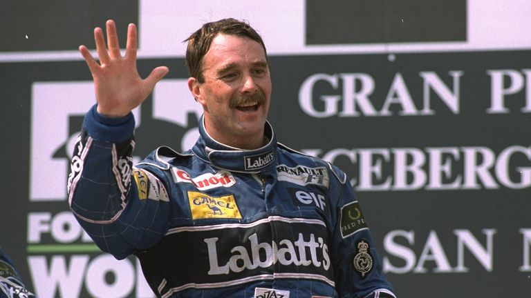  Williams Renault driver Nigel Mansell