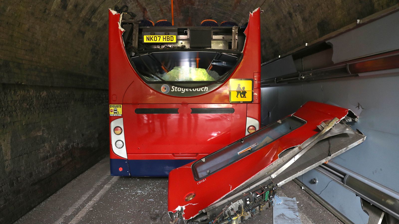 Winchester Bus Crash Massive Bang As Roof Torn Off After Hitting Bridge Leaving Children Seriously Injured Uk News Sky News