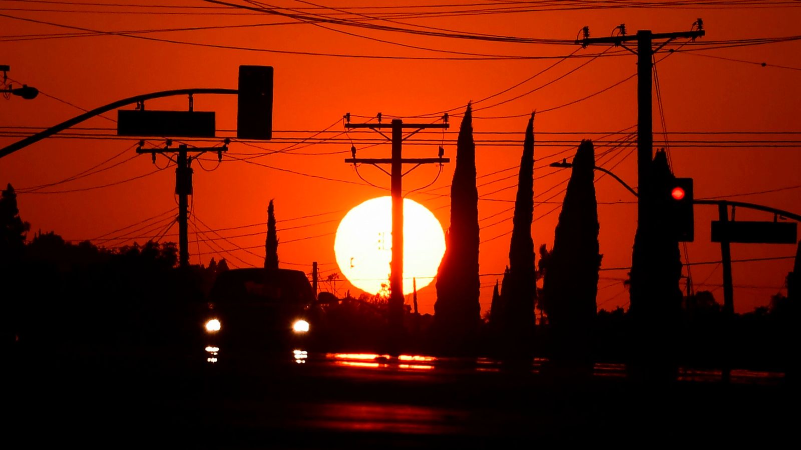 LA is used to apocalyptic scenes in films - but this heatwave shows real impact of climate change - Sky News