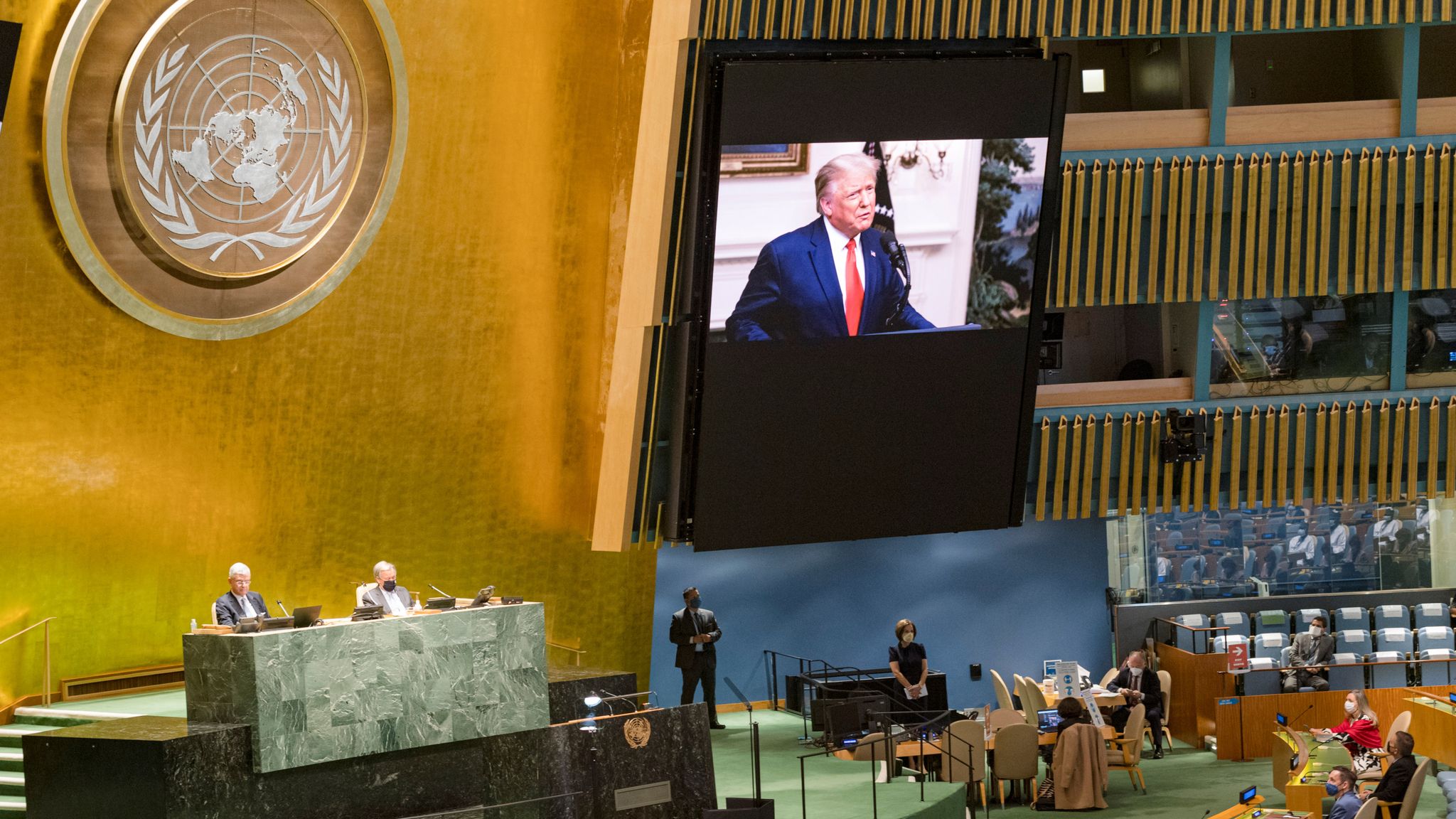 Un General Assembly Descends Into Glorified Zoom Sniping Contest Between Us And China World News Sky News