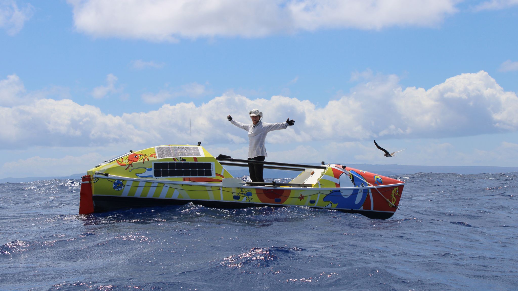 British woman Lia Ditton sets new world record for rowing from US