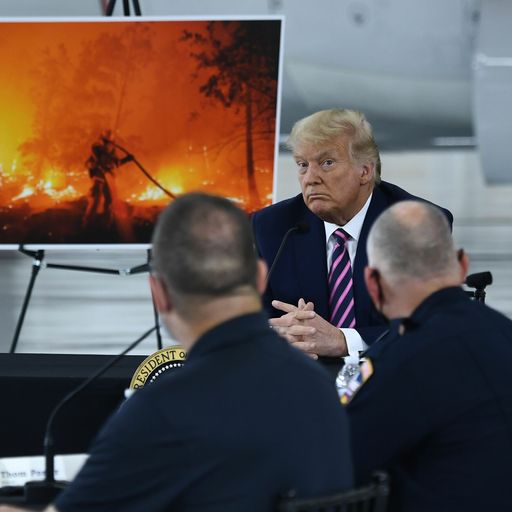 Trump tells fire-ravaged state 'It'll get cooler'