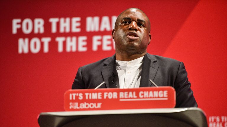 LONDON, ENGLAND - NOVEMBER 26: Labour MP David Lammy speaks at the launch of the Labour Race and Faith Manifesto at the Bernie Grant Arts Centre on November 26, 2019 in London, England. Mr Corbyn is campaigning ahead of the United Kingdom's December 12 general election. (Photo by Peter Summers/Getty Images)
