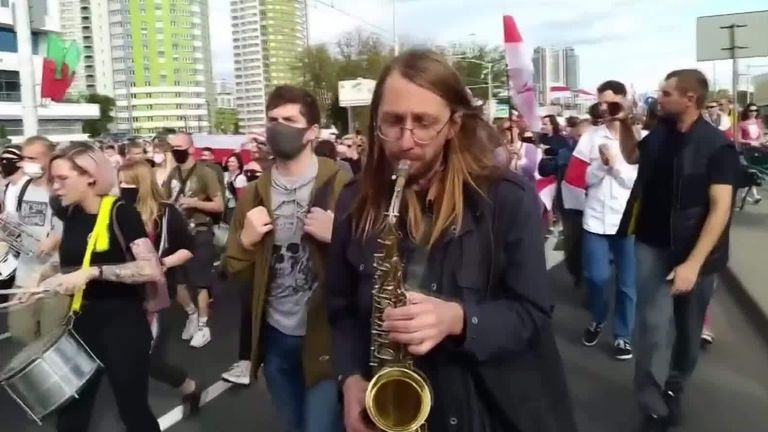 BELARUS PROTESTER  