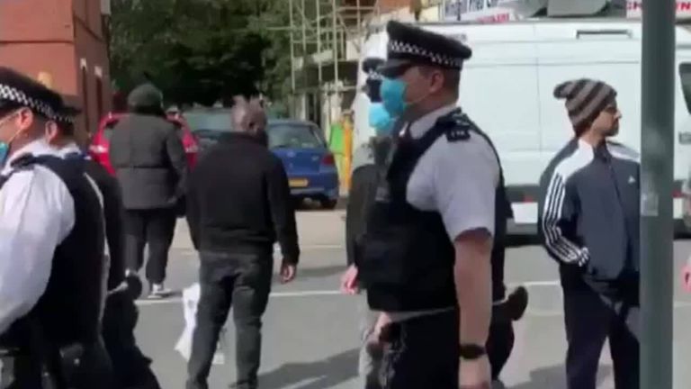 Police line up in Croydon to pay respects to a colleague who was shot dead while on duty.