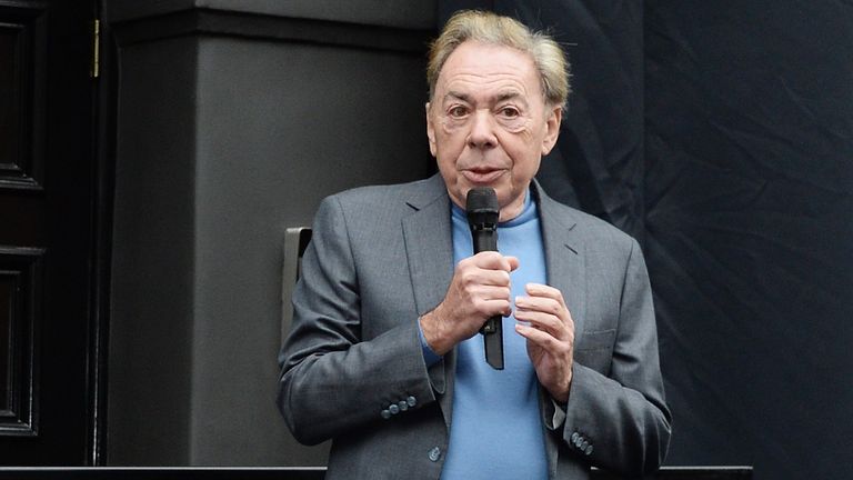 Lord Andrew Lloyd Webber attends the unveiling of the London Palladium&#39;s &#39;Wall Of Fame&#39; in 2018