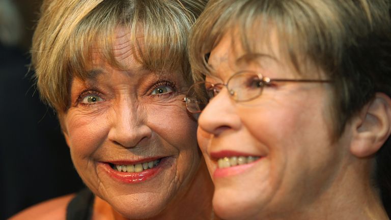 Anne Kilbride with a wax model of her Coronation Street character Deirdre Barlow