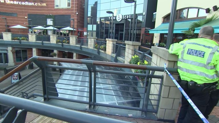 Police officers near the Arcadian venue in Birmingham