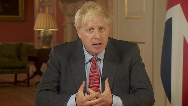 Boris Johnson addresses the nation
