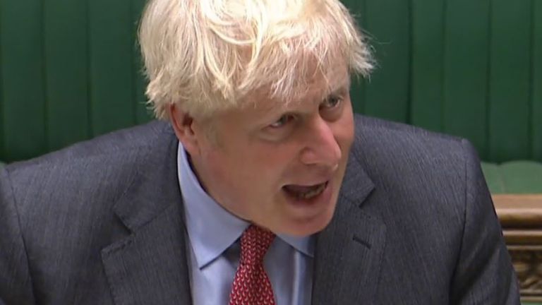 Boris Johnson has announced a lockdown in the House of Commons