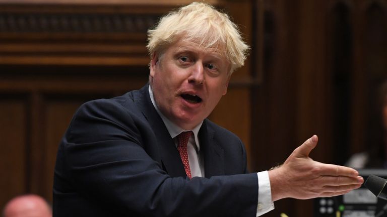 Boris Johnson at PMQs. Credit: UK Parliament