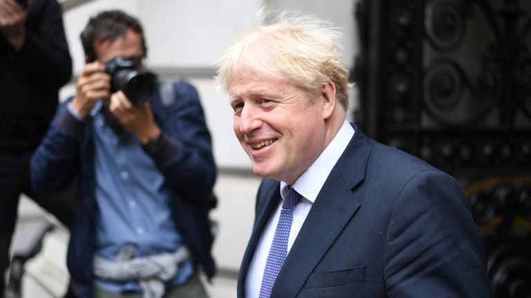 LONDON, ENGLAND - SEPTEMBER 08: British Prime Minister Boris Johnson leaves Downing Street on September 8, 2020 in London, England. (Photo by Leon Neal/Getty Images)
