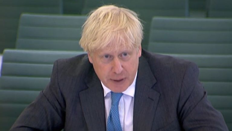 Boris Johnson appears in front of the Commons Liaison Committee