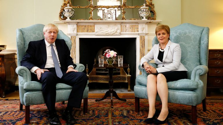 Nicola Sturgeon and Boris Johnson 