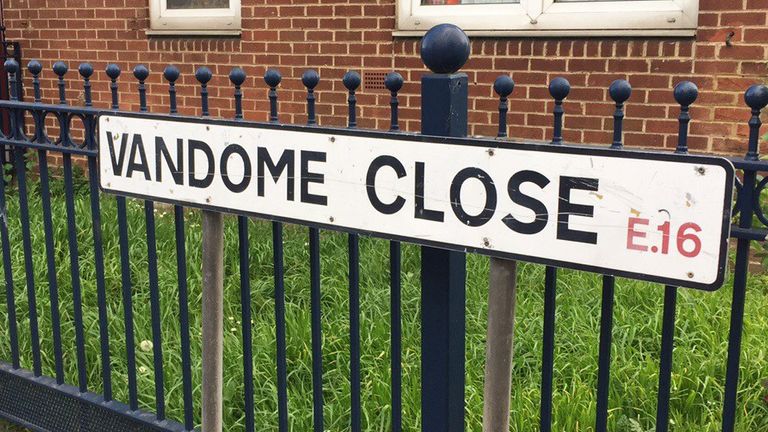 Vandome Close in east London where the two women were found