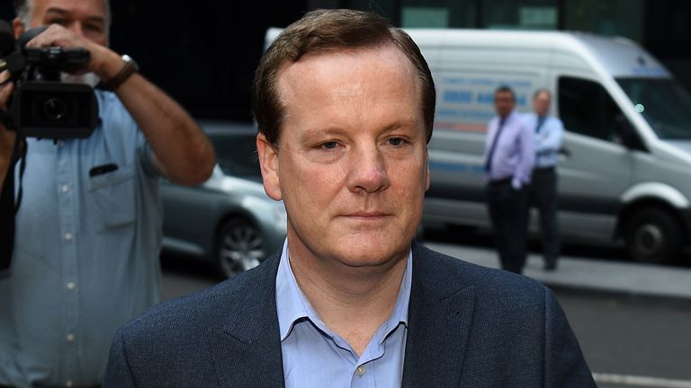 Former Conservative MP Charlie Elphicke arriving at Southwark Crown Court in London to be sentenced for three counts of sexual assault.