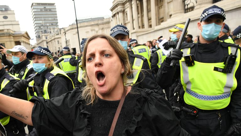 Coronavirus: London anti-lockdown protests see 16 arrests as police ...