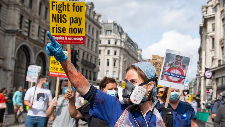 Nurses were left out of a pay rise for 900,000 public sector workers in July 