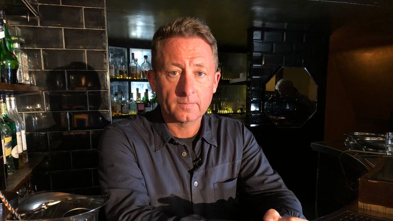 The curfew means Jonathan Downey will have to shut his bar   