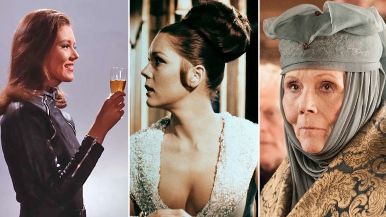 Diana Rigg. The Avengers, OHMSS, Game of Thrones. Pics: Alamy/ITV/AF archive/Sky UK