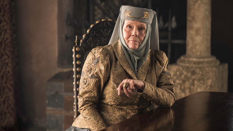 Diana Rigg as Olenna Tyrell in Game Of Thrones. Pic: Sky UK