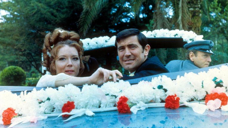 On Her Majesty&#39;s Secret Service, Diana Rigg, George Lazenby. Pic: Moviestore/Shutterstock
