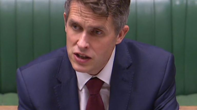 Gavin Williamson says the government wants students to go home for Christmas
