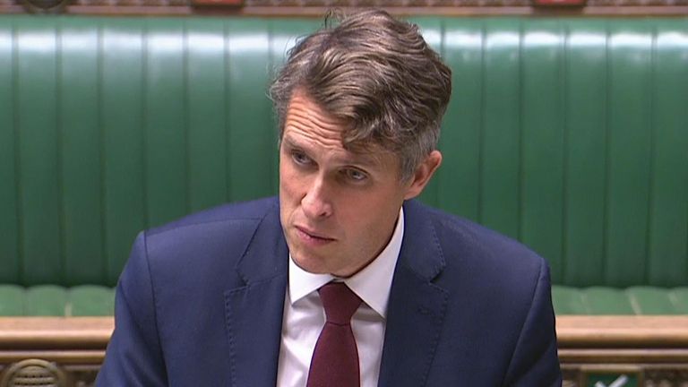 Education Secretary, Gavin Williamson in Westminster.