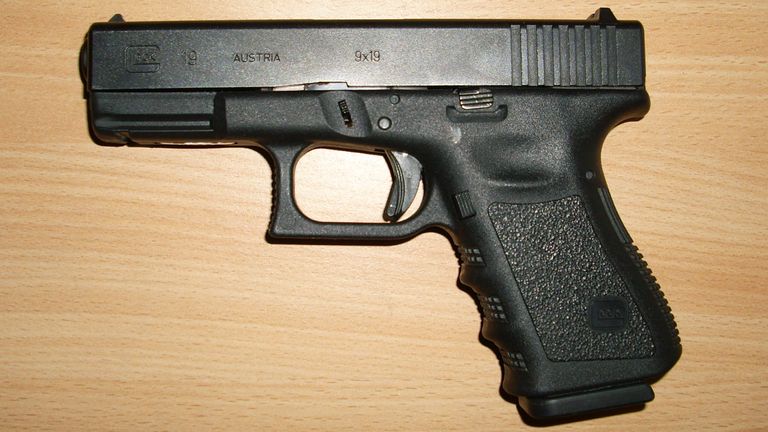 The weapon reportedly left on the plane was a Glock 19 handgun. File pic: Wikicommons