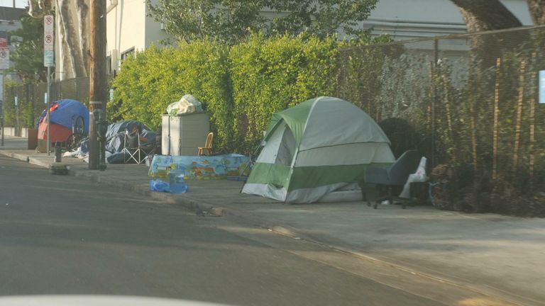 Residents in some of LA&#39;s wealthiest areas have started leaving the area as homeless camps have grown due to COVID. 