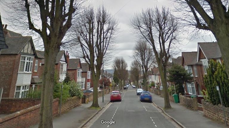 Police broke up the house party in Harlaxton Drive, Lenton in Nottinghamshire on Friday night. Pic: Google Street View