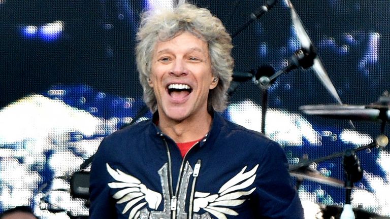 Jon Bon Jovi performing at Anfield in 2019