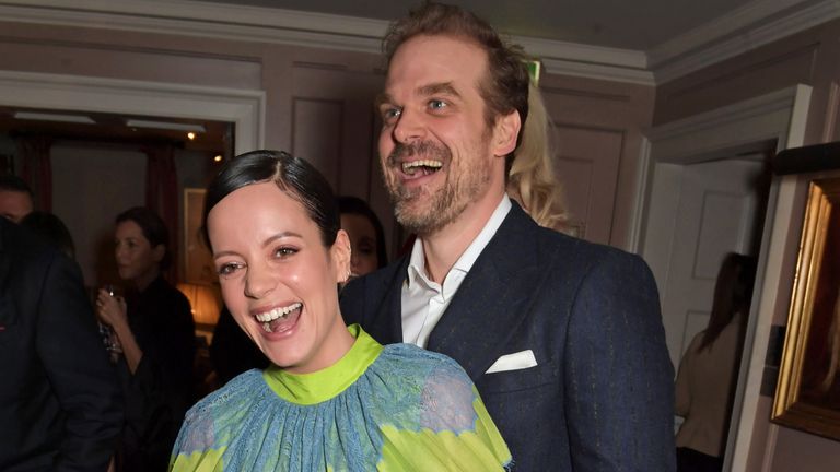 Lily Allen and David Harbour 
