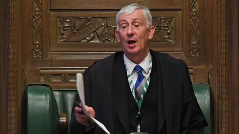 Speaker Sir Lindsay Hoyle. Pic: UK Parliament