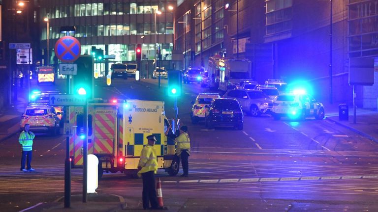 Scene of the Manchester Arena attack in 2017