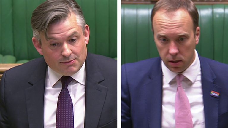 Labours Jonathan Ashworth quizzes Health Secretary Matt Hancock