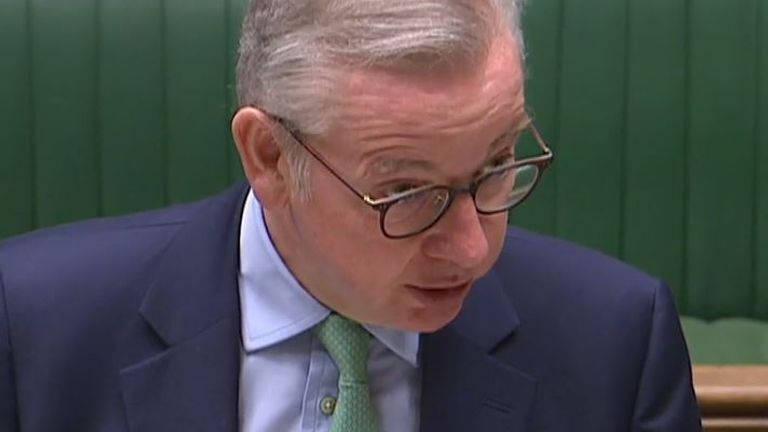 Michael Gove addresses the Commons