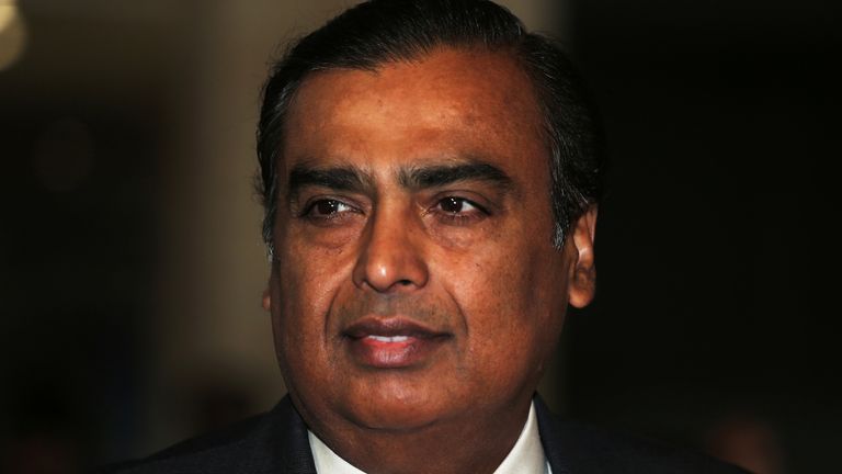 Mukesh Ambani, Chairman and Managing Director of Reliance Industries, arrives to address the company&#39;s annual general meeting in Mumbai, India July 5, 2018