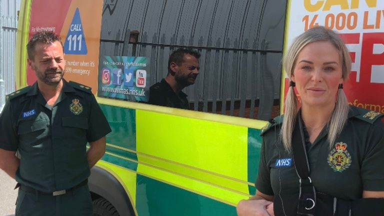 Paramedics Michael Hipgrave and Deena Evans were stabbed during a callout. Pic: West Midlands Ambulance Service