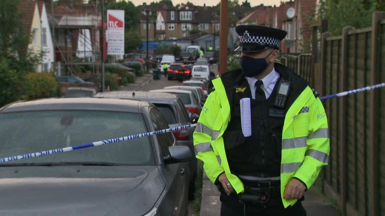 Police were carrying out a drugs raid at the time