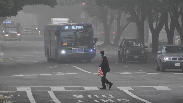 The air quality in Portland, Oregon, was measured to be amongst the worst in the world due to smoke from wildfires