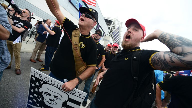 Violent right-wing group the Proud Boys have adopted the shirts
