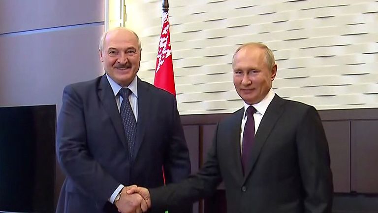 President Lukashenko with Russia&#39;s Vladimir Putin